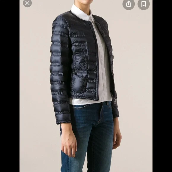 VINTAGE Womens Navy Moncler “Lissy Giubbotto” puffer jacket, size small (New) - Picture 5 of 7